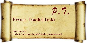 Prusz Teodolinda névjegykártya